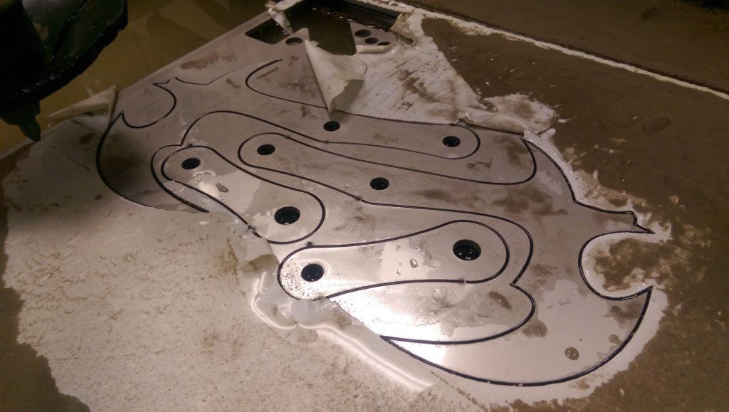 Cutting on the waterjet is going well.