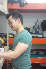 Ephraim uses the lathe